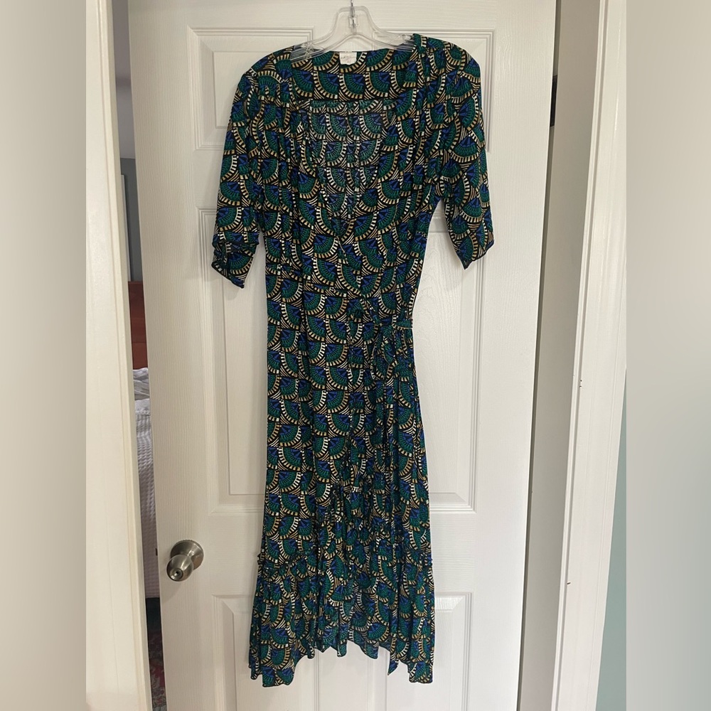 Silk & Salt Journey Maxi Wrap Dress African Peacock